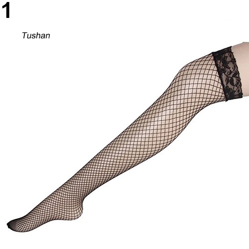 TUSH Women's Sexy Floral Lace Top See Through Nightclub Thigh High Fishnet Stockings | BigBuy360 - bigbuy360.vn