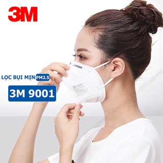 1 cái khẩu trang 3m 9001 trắng - chống bụi pm2.5