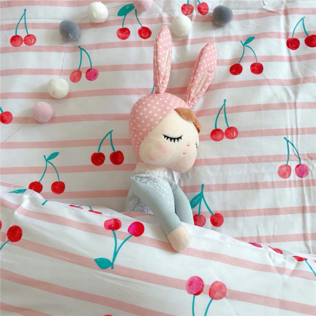 Bộ ga gối Cotton Poly Cherry [ib mẫu cho shop]