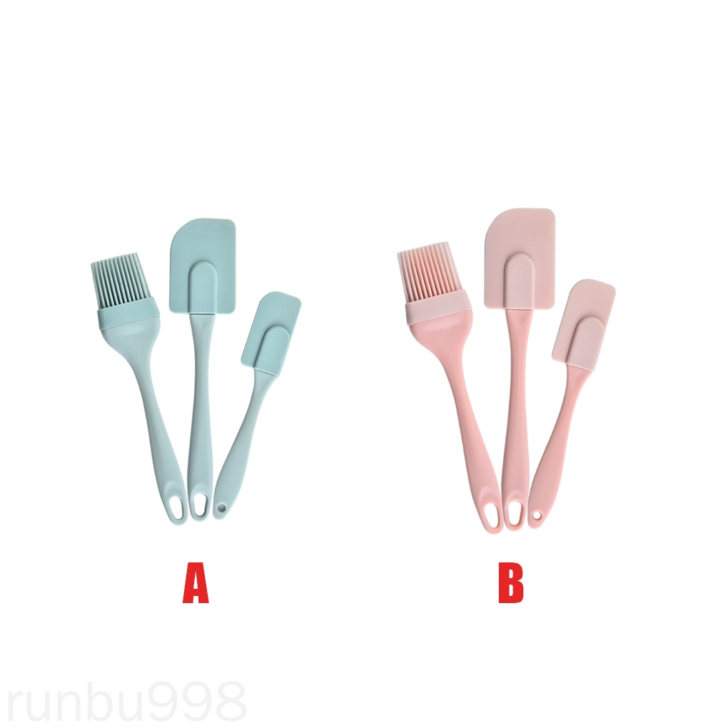 Bộ 3 Dụng Cụ Phết Kem / Bơ Bằng Silicone Dùng Làm Bánh Runbu998 Diy
