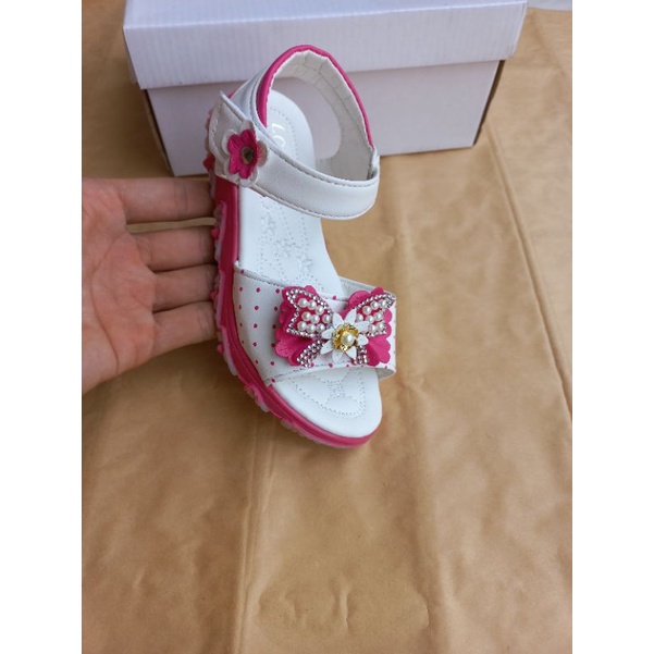 Sandal Bé Gái 2-13 Tuổi.Dép quai hậu bé gái gắn lơ xinh