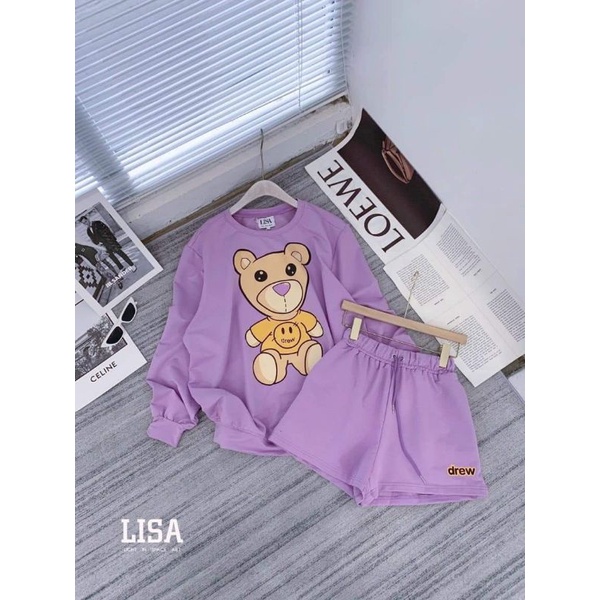Đồ bộ ngủ thời trang , Đồ bộ Nữ mặc nhà dễ thương - Chất liệu Cotton đầy đặn mát