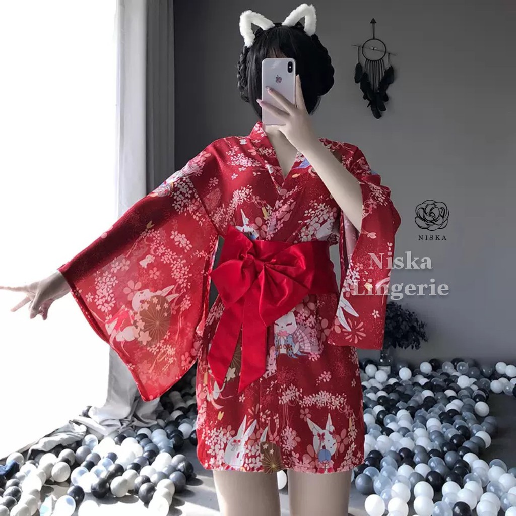 Bộ choàng Kimono Nhật Bản - Mã D210