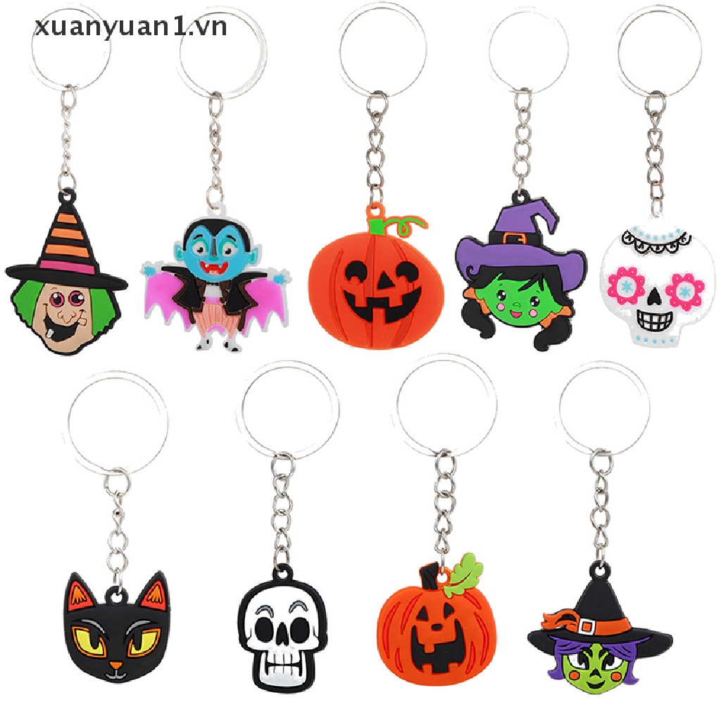 Móc Chìa Khóa Hình Con Dơi Bí Ngô Ma Cà Rồng Phong Cách Gothic