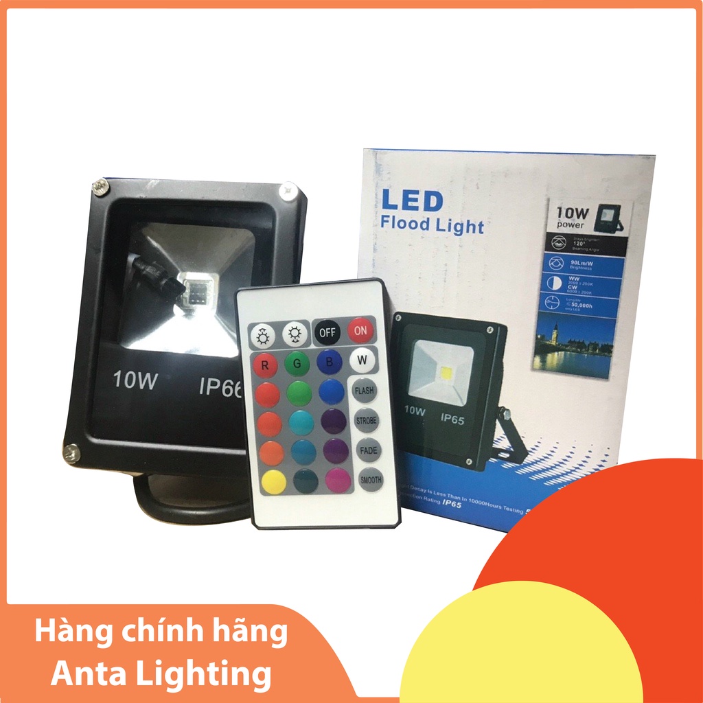 [HÀNG CHÍNH HÃNG] Đèn Pha Led Đổi 7 Màu Chống Nước Ngoài Trời IP66 ANTA Lighting