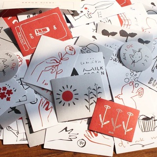 Set 60 miếng stickers nghệ thuật