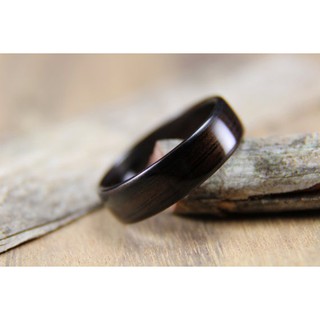 Nhẫn Gỗ Mun uốn
