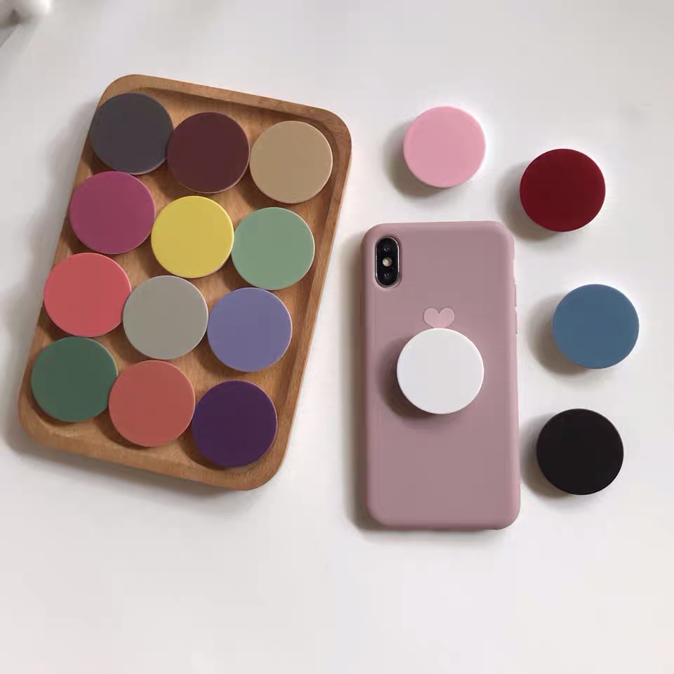 Giá đỡ chống lưng điện thoại iring popsocket griptok hình tròn 17 màu