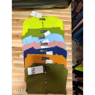 [HÌNH THẬT ]ÁO THUN GÂN CROPTOP NHIỀU NÚT