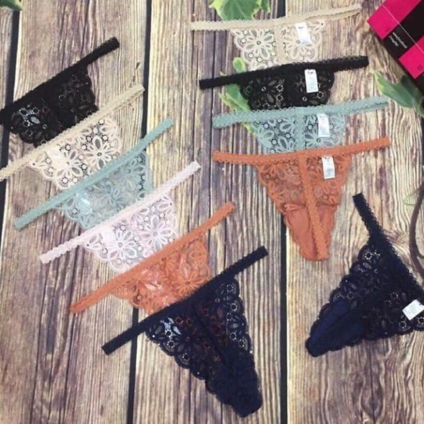 Quần lót Vicky ren dây hông, đan trước hàng cao cấp