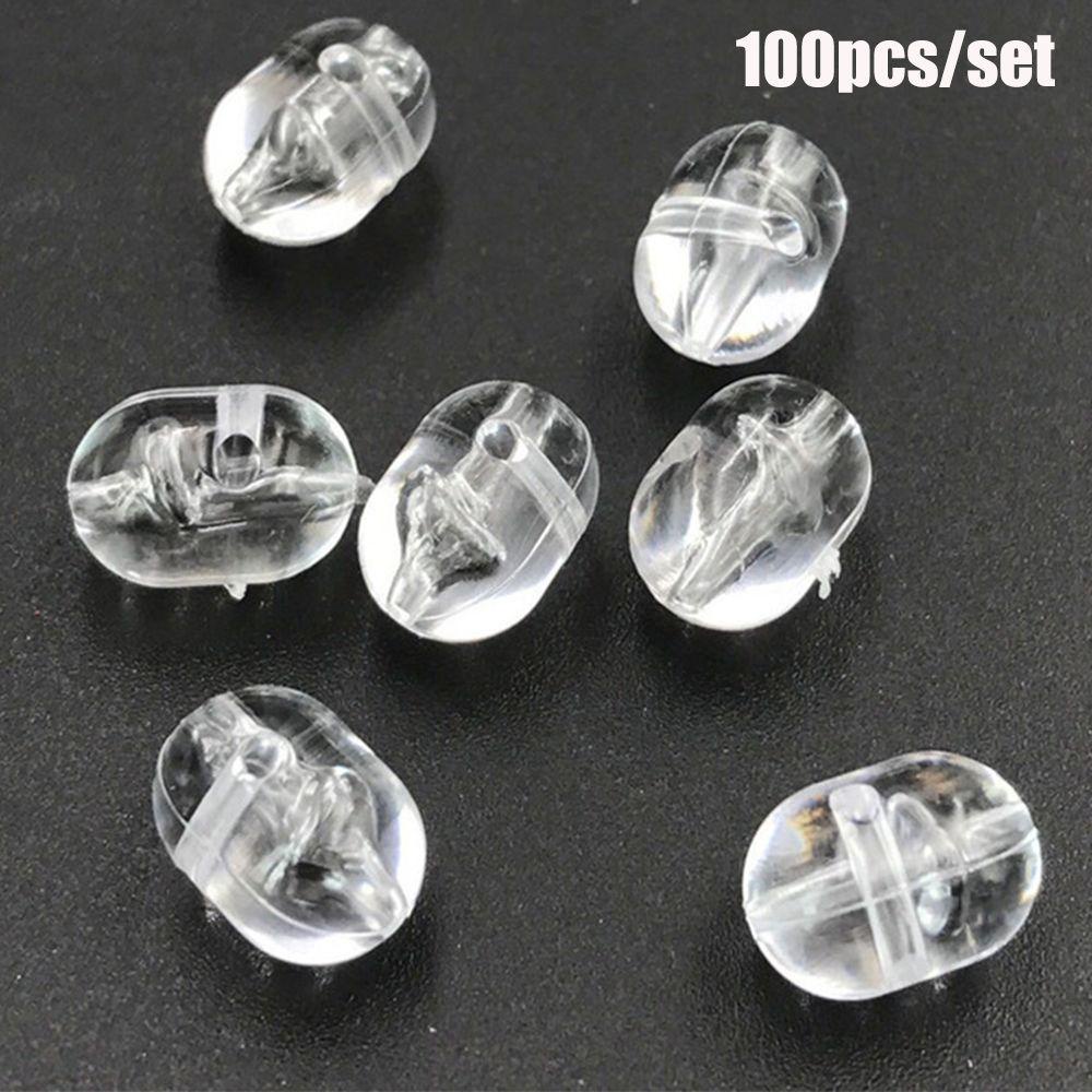 Bộ 100 Nút Chặn Mồi Câu Cá Trong Suốt Tiện Dụng