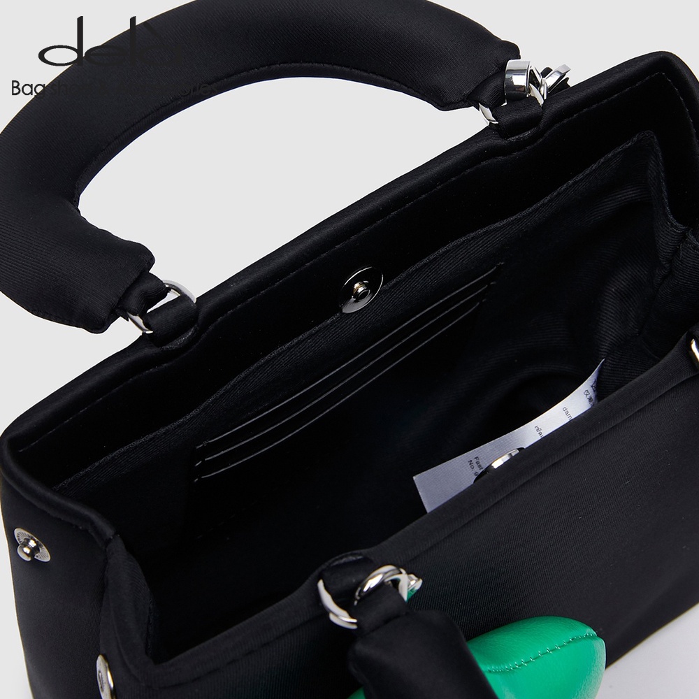 Dela Túi Xách Đeo Vai Hình Vuông Nhỏ Mặt Cười Thời Trang Mùa Xuân 2022 Cho Nữ