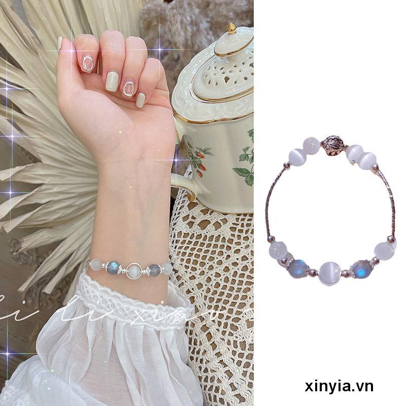 Vòng Tay Đá Mặt Trăng Pha Lê Cho Cặp Đôi / Bạn Thân Phong Cách Pixiu Cổ Điển