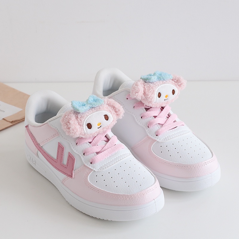 Giày thể thao nữ 8058 trắng phối hồng xanh da cao cấp đế cao 3 cm phong cách sneaker ulzzang hàn quốc hot 2021