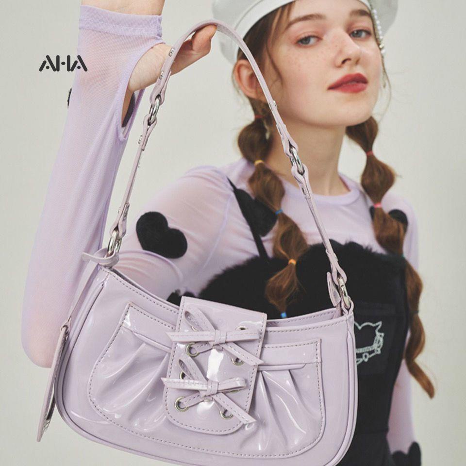 Túi xách AHA official đeo vai chất liệu da cao cấp thời trang cho nữ