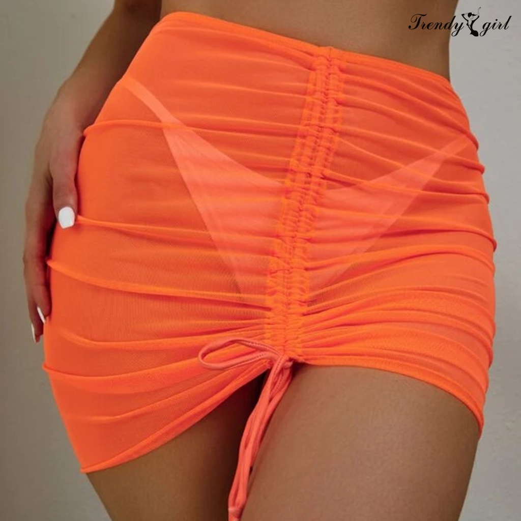 Chân Váy Lưới Xuyên Thấu Trọng Lượng Nhẹ Thời Trang Đi Biển Cho Nữ