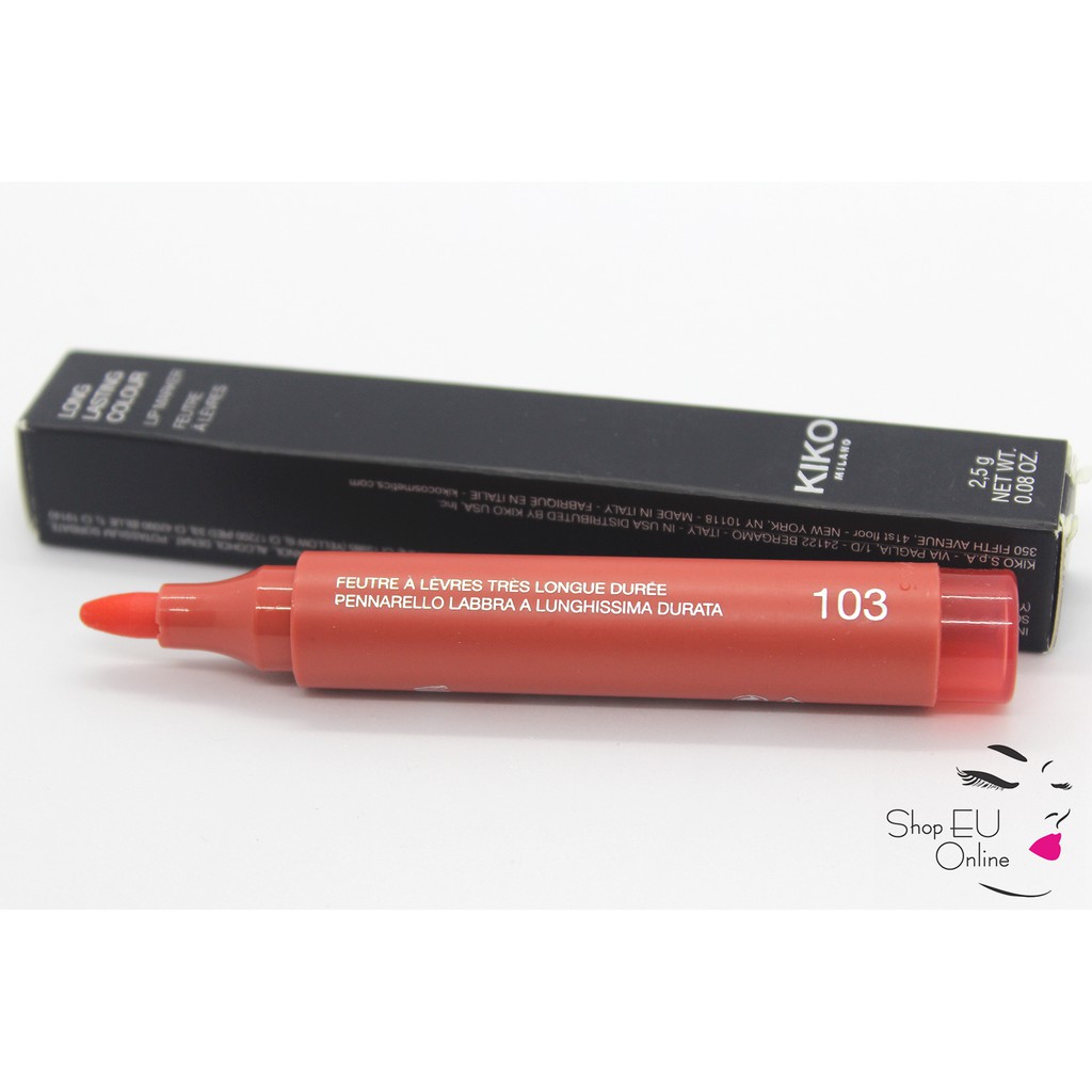 Bút giả xăm môi Kiko - Long Lasting Colour Lip Marker- lì 10 giờ