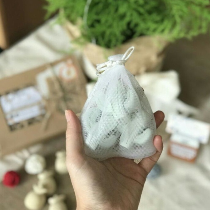 Combo xà phòng thủ công và túi tắm hình cây xương rồng