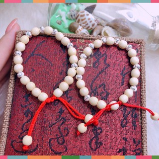 Vòng dâu tằm 7 bi 9 bi bạc cho bé bd0023