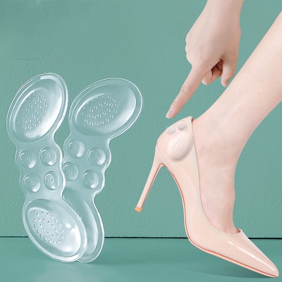 Lót giày chống rớt gót cánh bướm 4D có mặt gai silicon bám chân, mặt sau có keo dán - lót giày giá sỉ - XIMO C10-C9