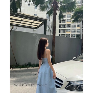 Đầm thiết kế cao cấp 2 dây cúp ngực mshappy.vn