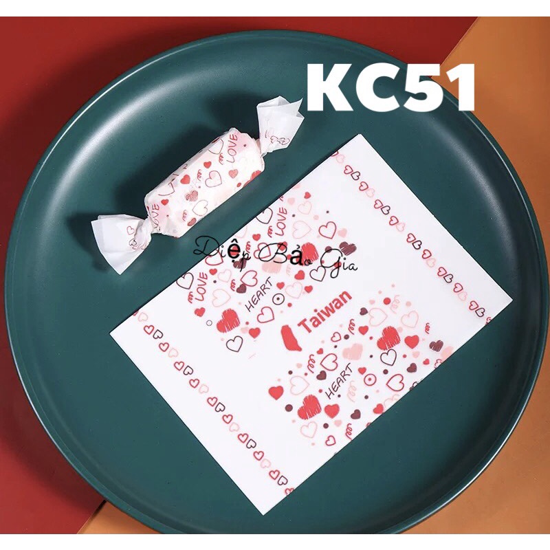 giấy gói kẹo Nougat/socola Taiwan KC51