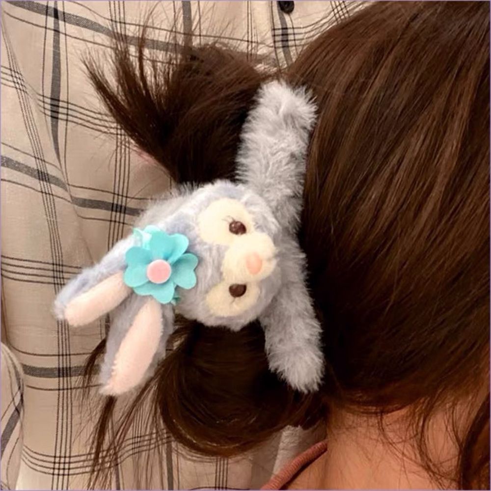 Kẹp Tóc Hình Gấu Hoạt Hình Bằng Lông Nhung Phong Cách Hàn Quốc Cổ Điển Dễ Phối Đồ Dành Cho Nữ