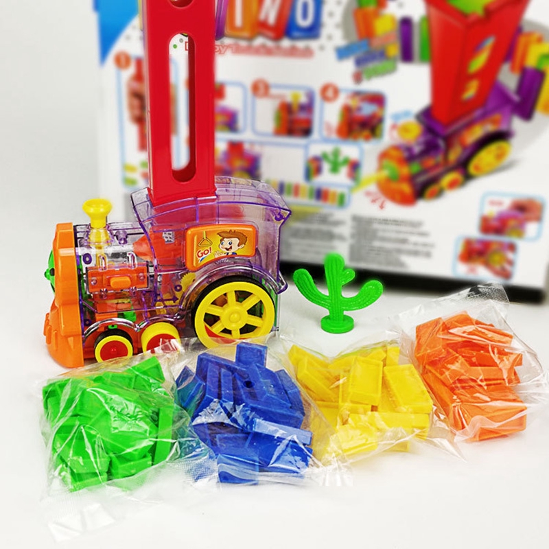 Set 80 Xe Lửa Domino Có Âm Thanh Cho Bé