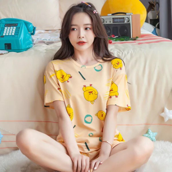 [QUẦN ÁO NGỦ NỮ HÈ 2021] [100% COTTON thun lạnh ]  - Set bộ đồ ở nhà cộc tay phong cách Hàn Quốc | BigBuy360 - bigbuy360.vn