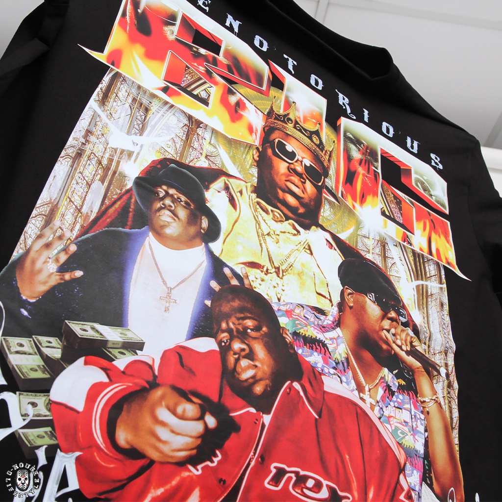 Áo Thun Rapper Biggie The Notorious BIG Oversize Phong Cách Hip-hop Unisex G-House Lifestyle