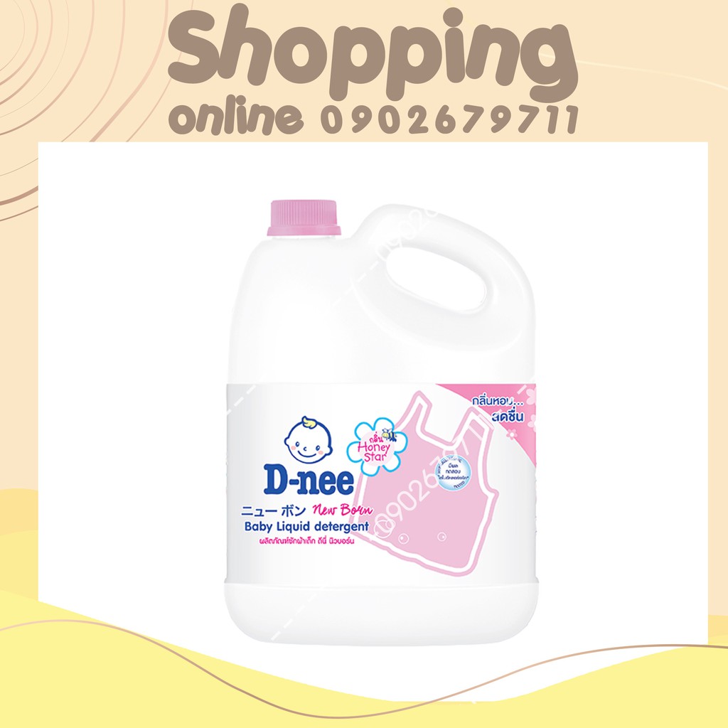 Nước giặt xả Dnee Thái 3000ML Hồng