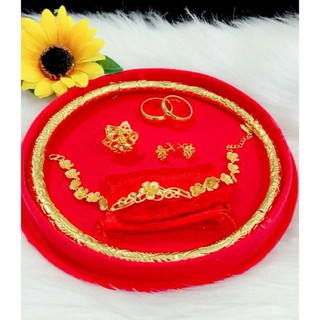 Bộ trang sức cưới mạ vàng thật 9999, mạ 5 lớp