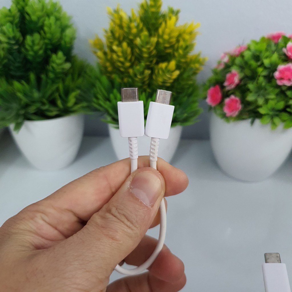 Cáp Sạc Nhanh Type C - Type C Siêu Ngắn 20cm - 30cm Chính Hãng Samsung, Bảo Hành 12 Tháng