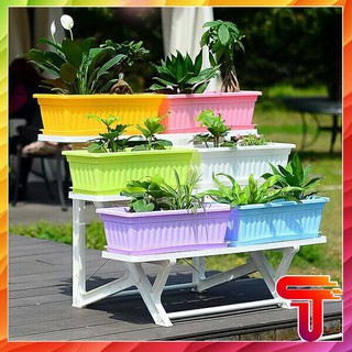 Chậu cây nhựa hình chữ nhật dài tiện dụng T3B3