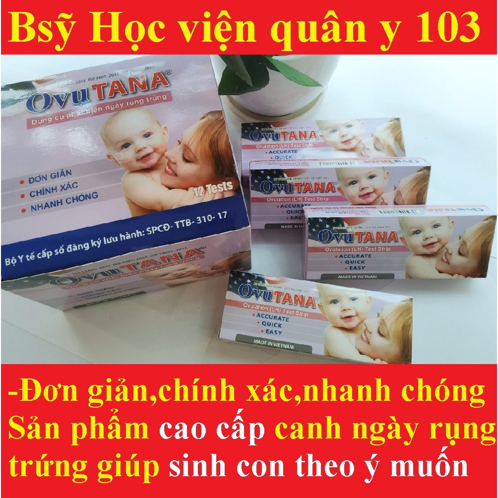 (CHE_TÊN) Que thử thai + thử rụng trứng QuickSeven OvuTana,hiệu quả tức thì,chính xác tuyệt đối [Ovu Tana Quick Seven]