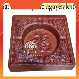 Gạt tàn chữ phúc- gỗ hương cao cấp sang trọng