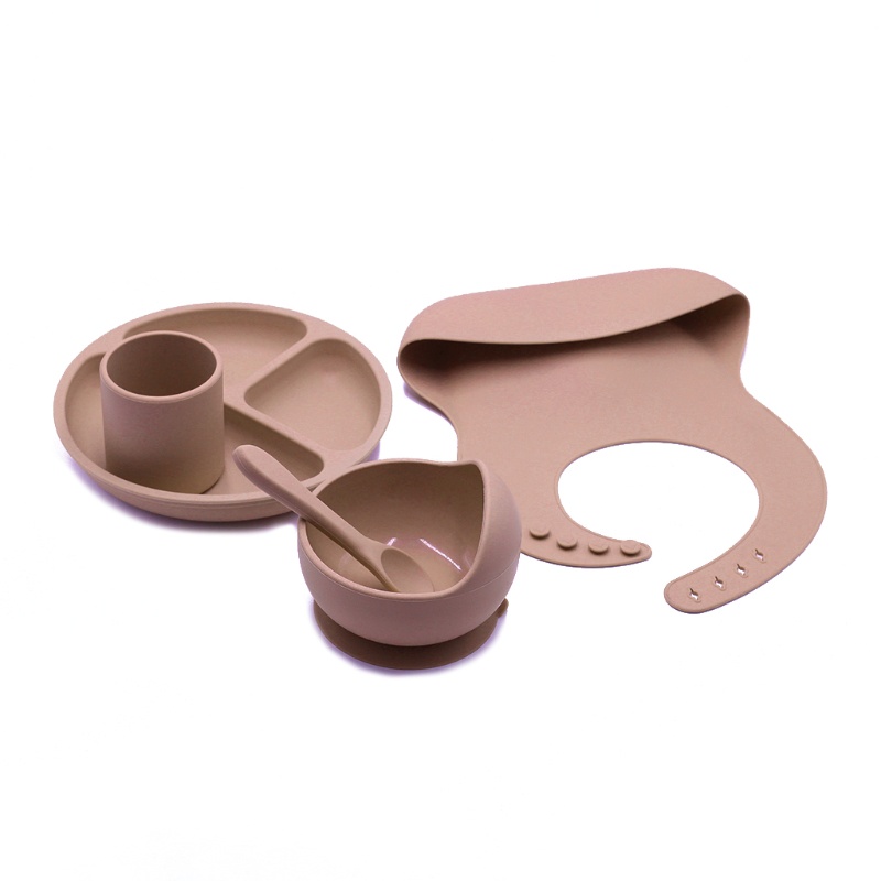 Bộ 5 Tô Muỗng Ăn Dặm Bằng Silicone Chất Lượng Cao Cho Bé