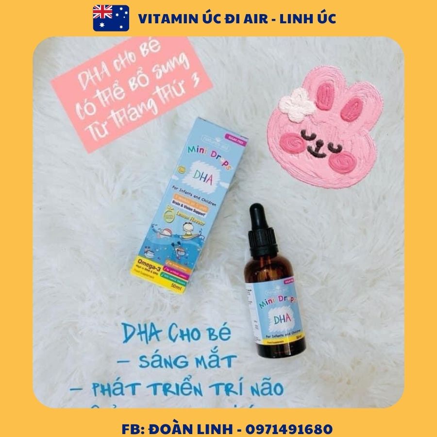 DHA Drops Natures Aid Anh 50ml, Hàng Chuẩn Anh, DHA Drops, Bổ sung DHA cho trẻ từ 3 tháng natures aid
