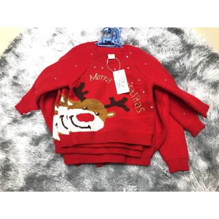 Áo len họa tiết noel cho bé