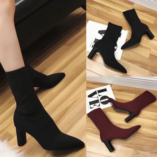 | Trợ Giá | Bốt boot len lửng gót trụ fullbox hàng quảng châu cao cấp 💯