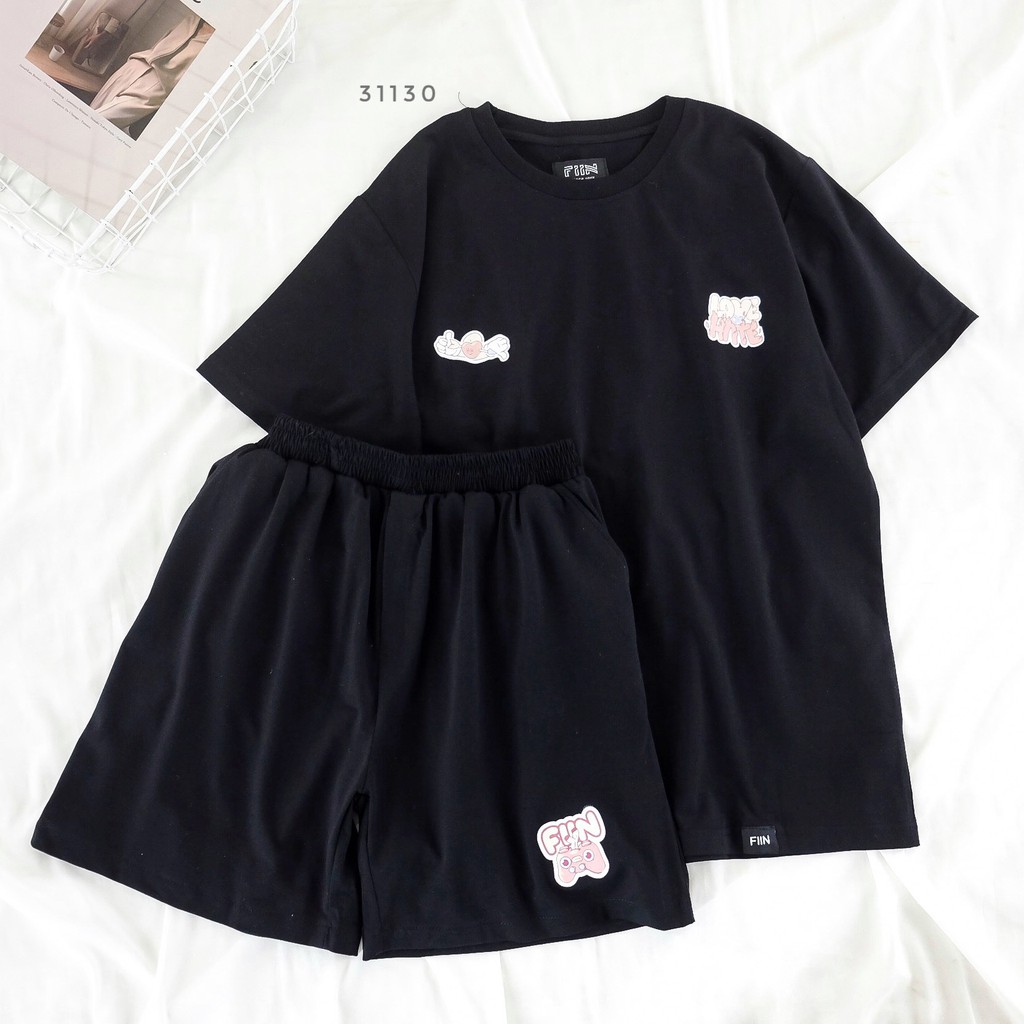 Set thun LOVE HATE nhiều màu form rộng dễ mặc basic unisex (có ảnh thật shop chụp) - Made by Fiin