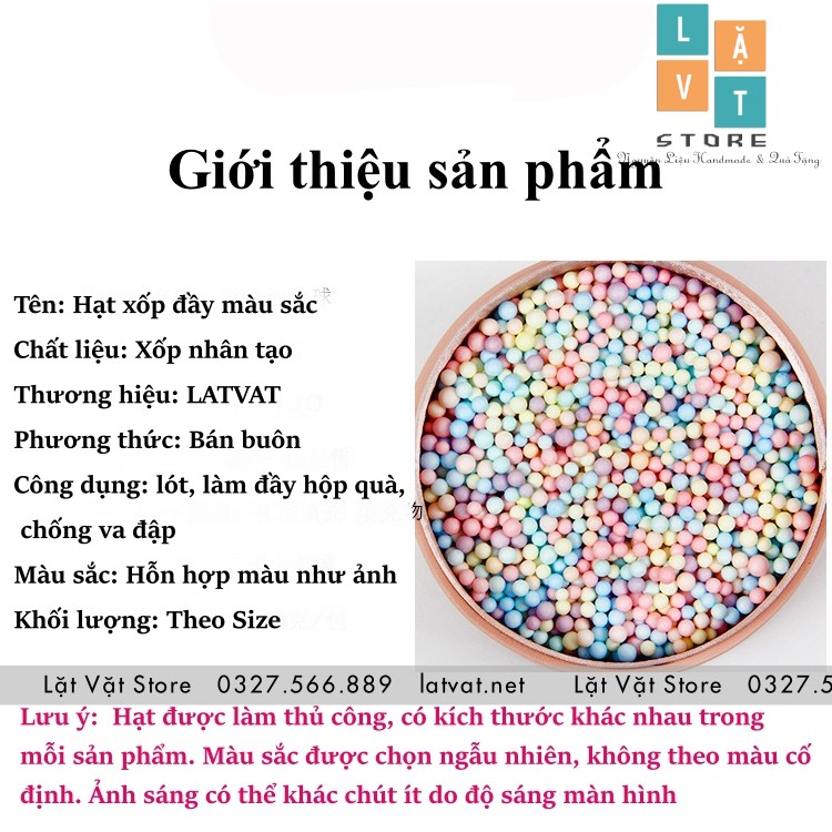 Hạt xốp bong bóng màu Pastel để gói quà, tạo bất ngờ khi mở quà. Hạt xốp chống sốc | BigBuy360 - bigbuy360.vn