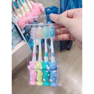 Set 4 bàn chải gấu cho bé yêu