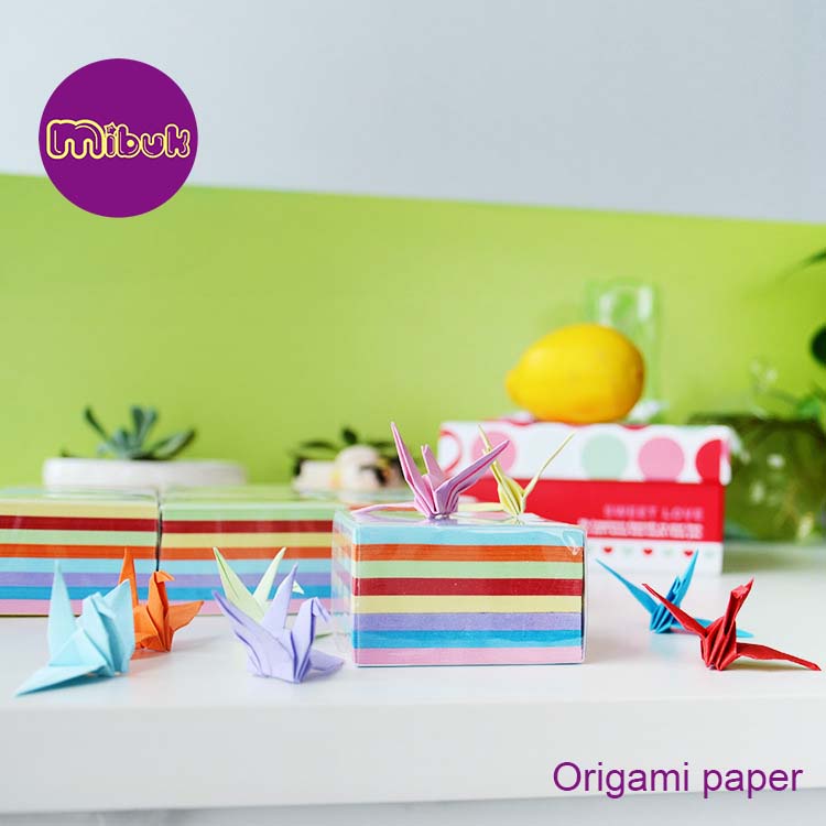 Giấy gấp hạc 65mm 320 tờ 8 màu - giấy gấp origami mei jin paper - ảnh sản phẩm 5