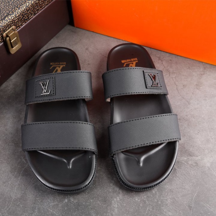 Dép nam 2 quai ngang, Dép da xịn loại tốt