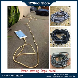 [GIÁ HUỶ DIỆT] Dây Sạc IPhone, Android Dài 3M Bọc Dù Siêu Bền