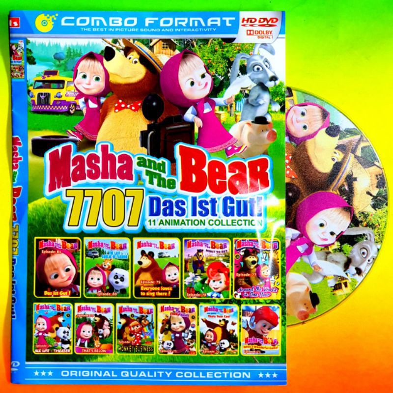 Bộ 3 Đĩa Than Và Gấu Hoạt Hình Masha And The Bear 3