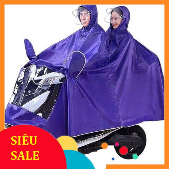 Áo mưa 2 đầu kích thước to nhất có kính che chắn mặt