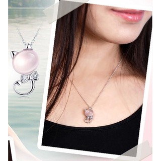 Dây chuyền Bạc 925 đính đá hình mèo Kitty T167