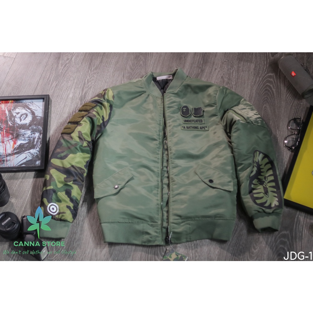 Áo Bomber xanh rêu rằn ri - Áo khoác đông Đà Lạt - Chất liệu vải cao cấp - Phong cách thời trang đường phố Đà Lạt